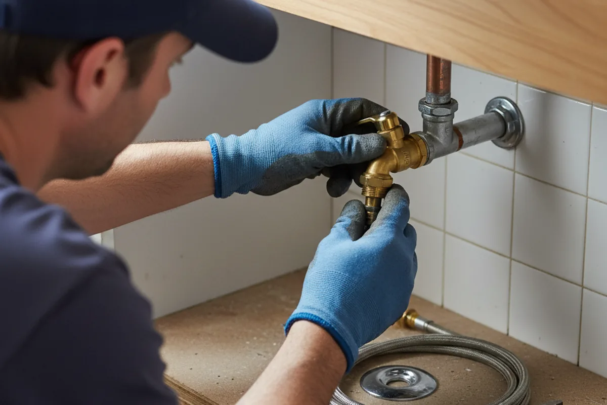 Shutoff valve and fitting work during Faucet and Fixture Repair in Fort Myer